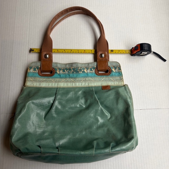 Fossil Handbags - Fossil Key-Per Green and Brown Women's Handbag